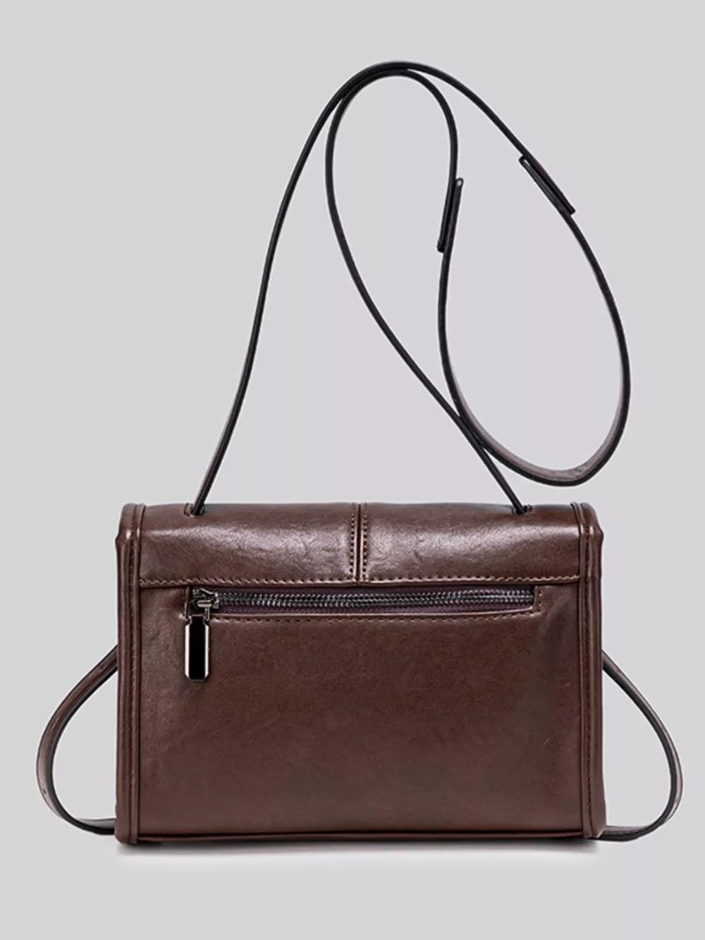 PU Leather Messenger Crossbody Bag with Flap Closure, image 11