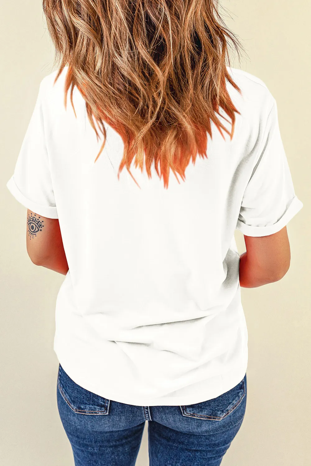 Graphic Round Neck Short Sleeve T-Shirt, image 4