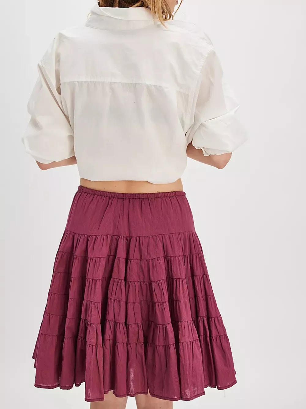 Tiered Drawstring Mini Skirt, image 14