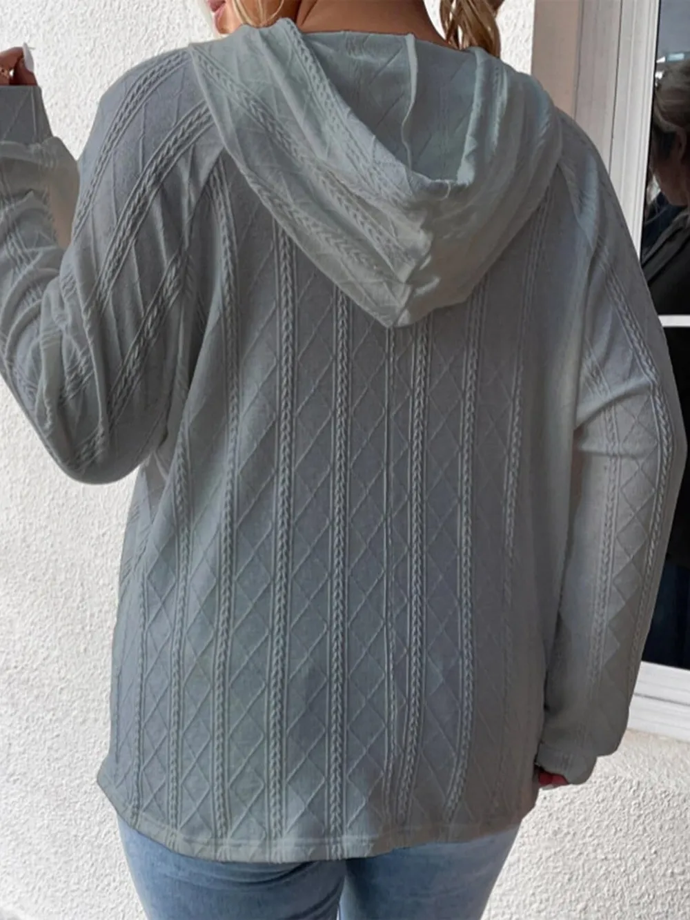 Full Size Drawstring Long Sleeve Hoodie, image 13