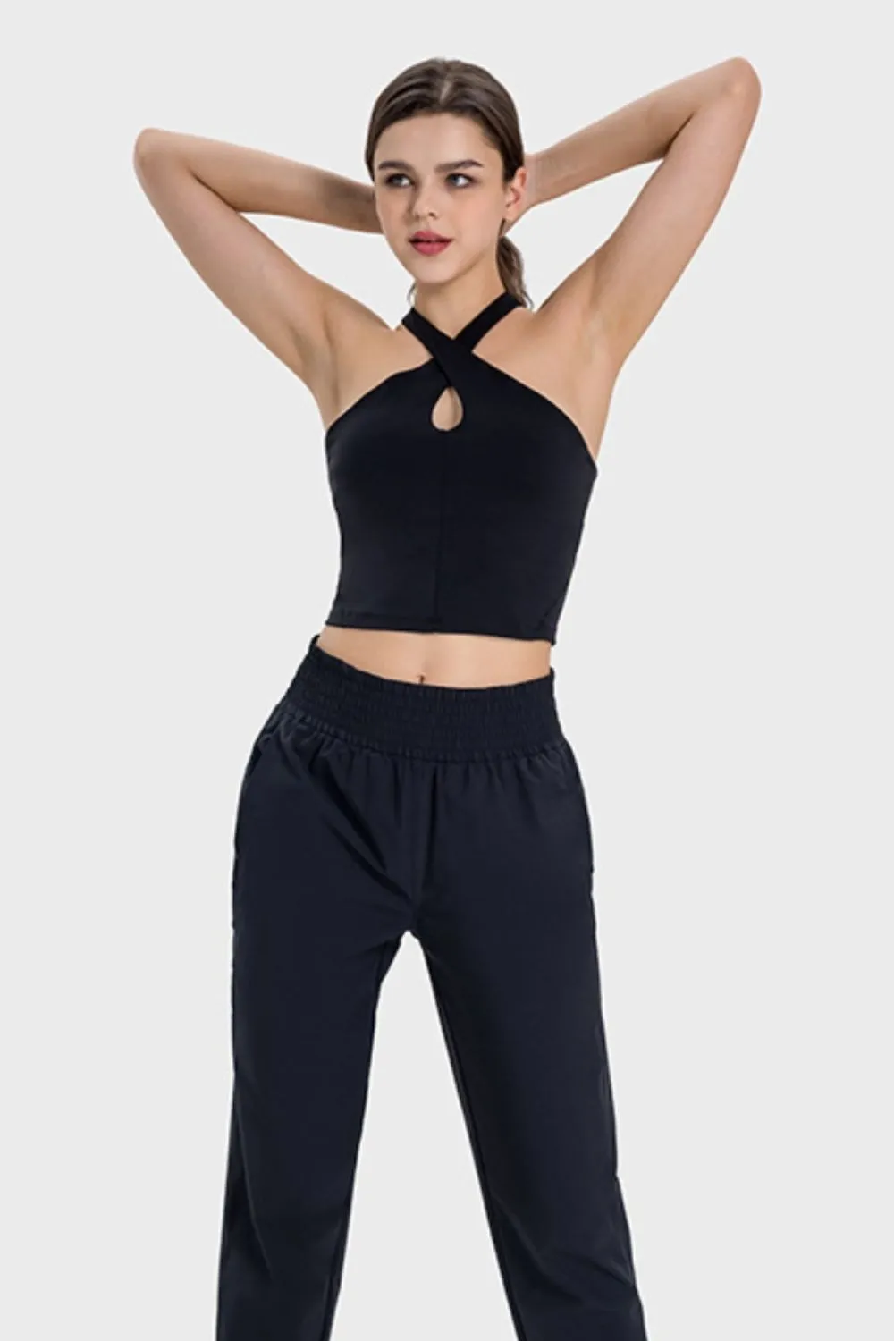 Crisscross Grecian Neck Active Cami, image 8