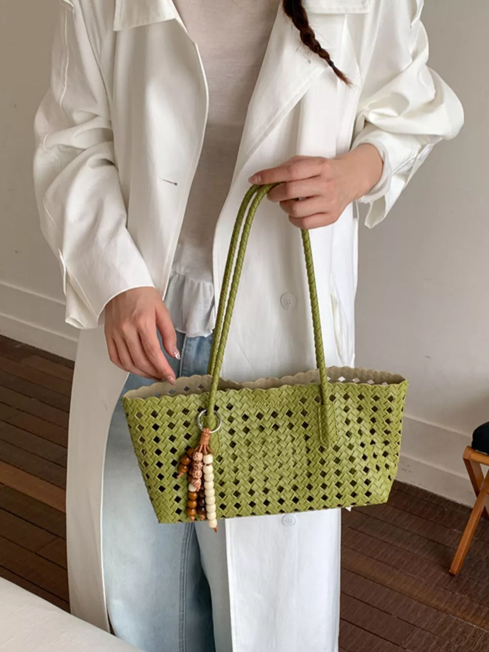Woven Hollow-Out Shoulder Bag, image 7