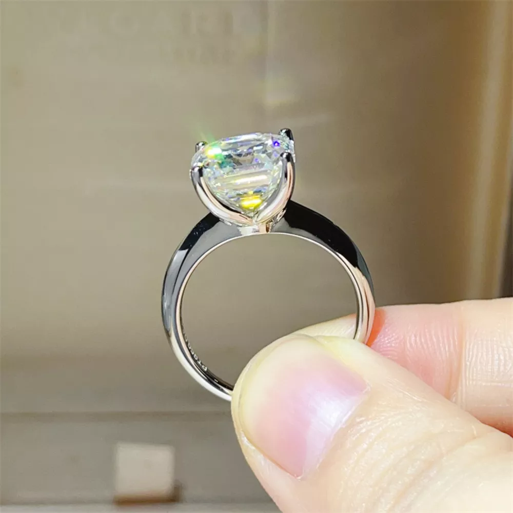 5 Carat Moissanite 925 Sterling Silver Ring, image 8