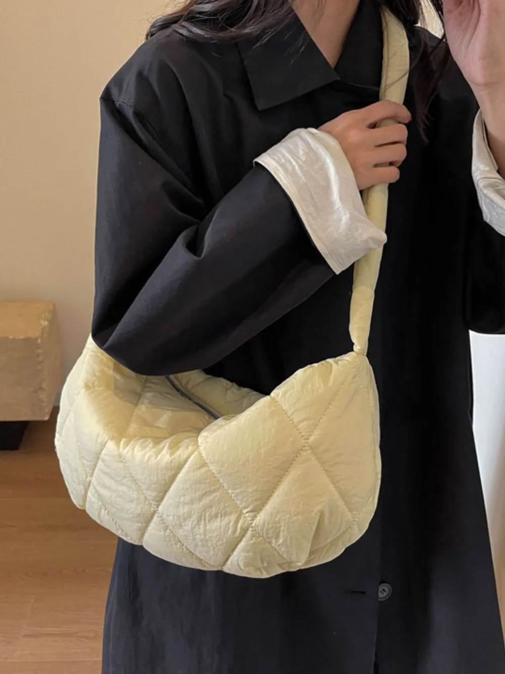 Quilted Polyester Crossbody Bag, image 9