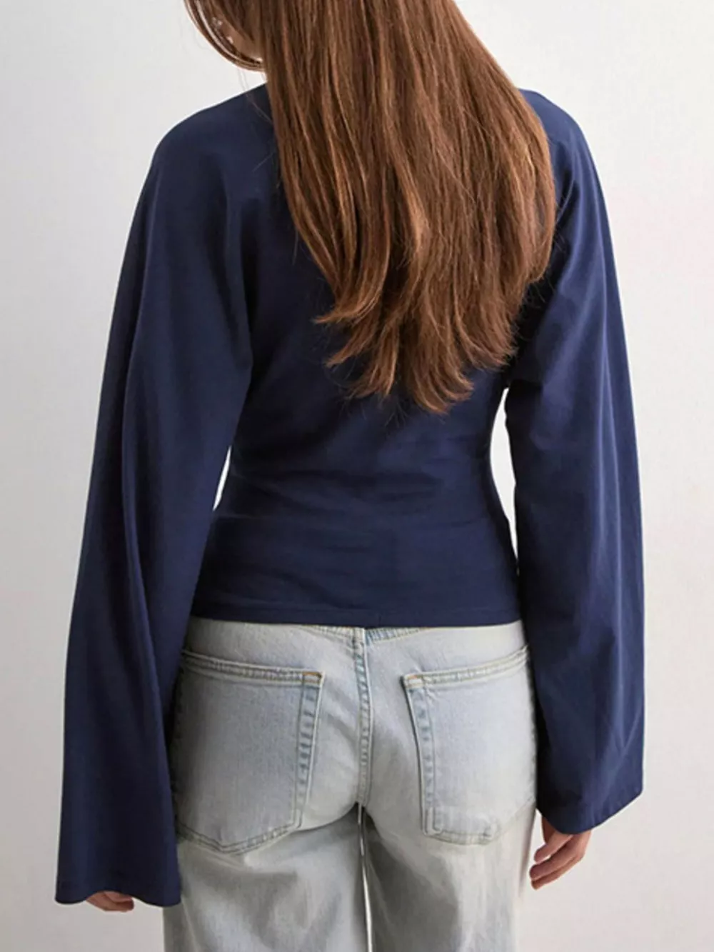 Full Size Long Sleeve Fitted T-Shirt Plus Size, image 17