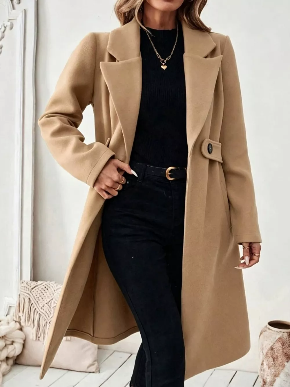 Single-Button Longline Coat, image 3