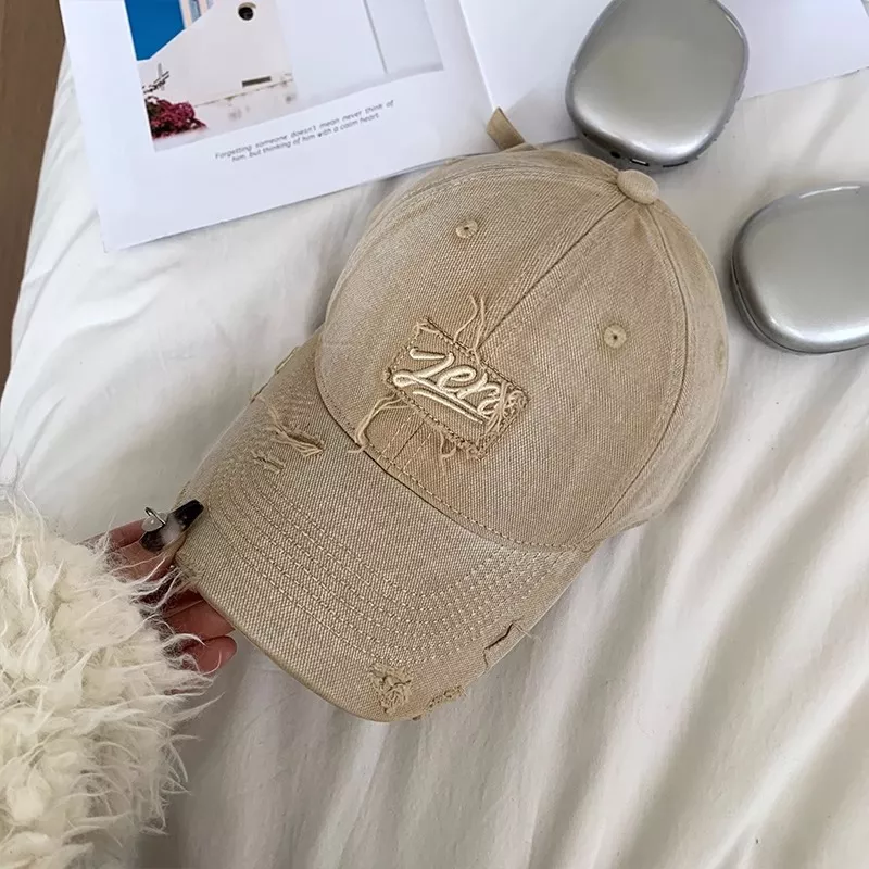 Distressed Washed Cotton Baseball Cap, image 5