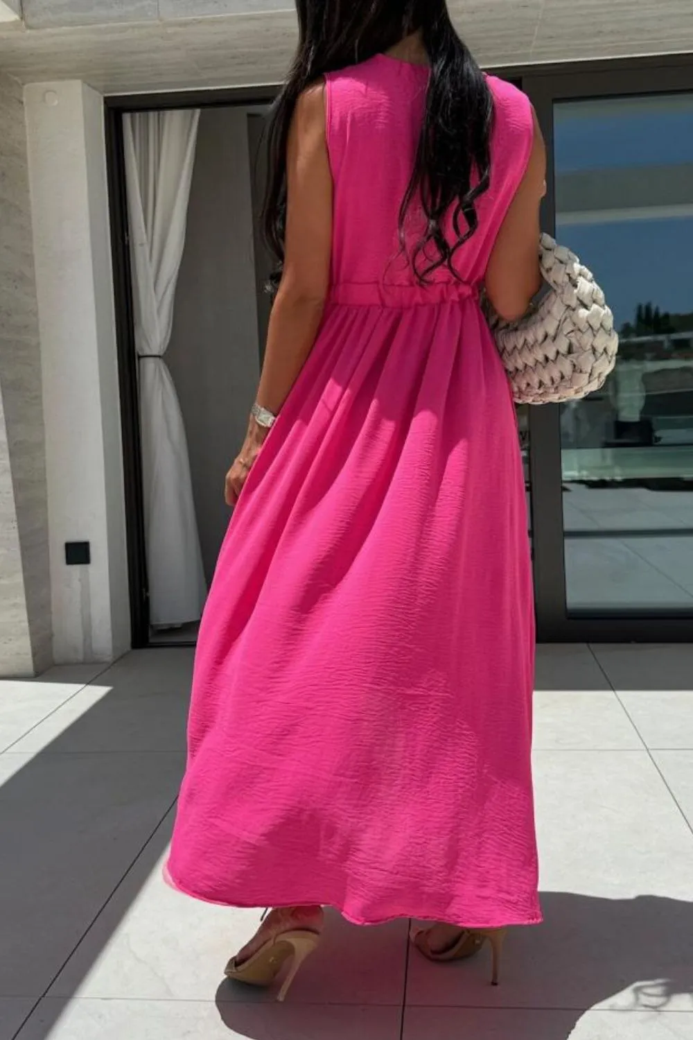 Surplice Sleeveless Slit Maxi Dress, image 7