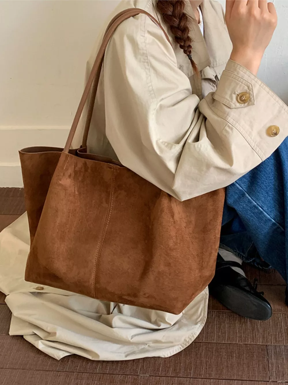 Solid Color Tote Bag, image 4