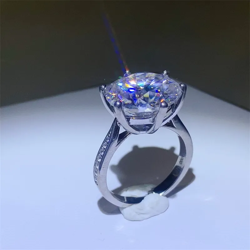 10 Carat Moissanite 925 Sterling Silver Ring, image 3
