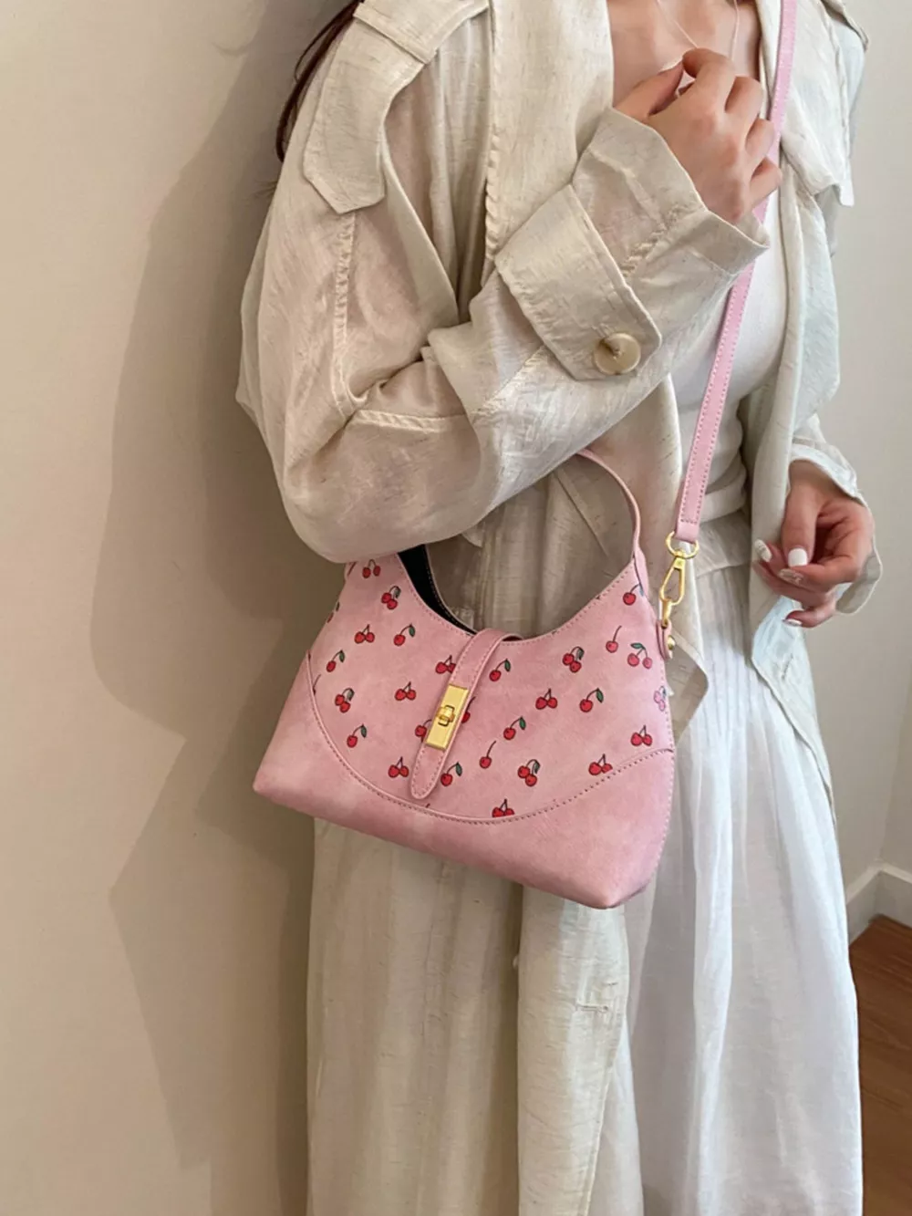 Cherry Print Crossbody Bag, image 3