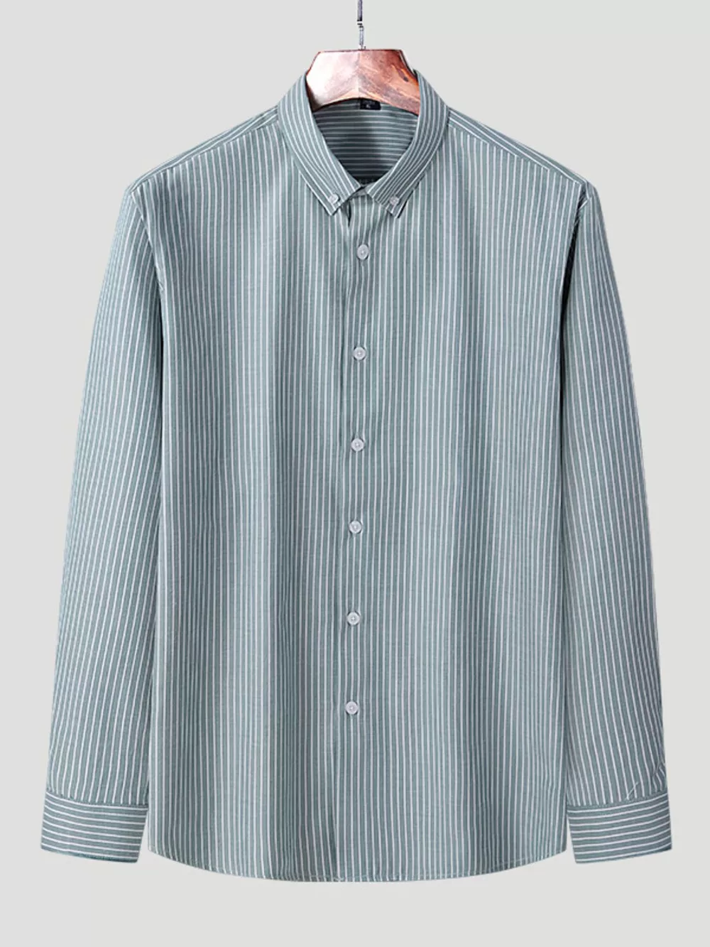 Men's Full Size Casual Striped Button-Down Shirt Plus Size, image 9