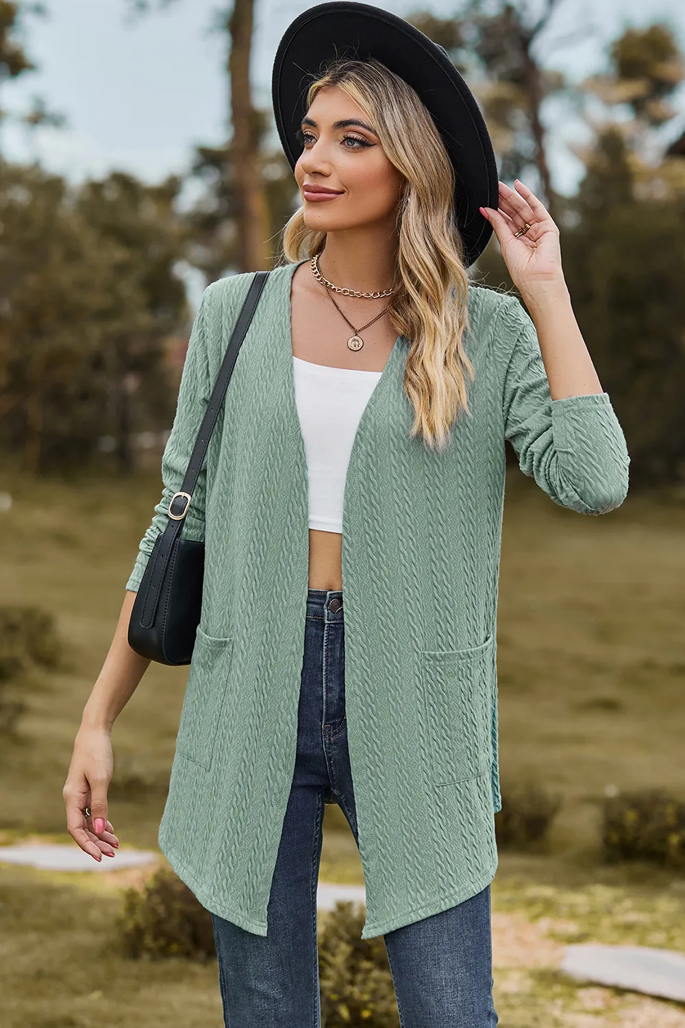 Open Front Long Sleeve Cardigan, image 8