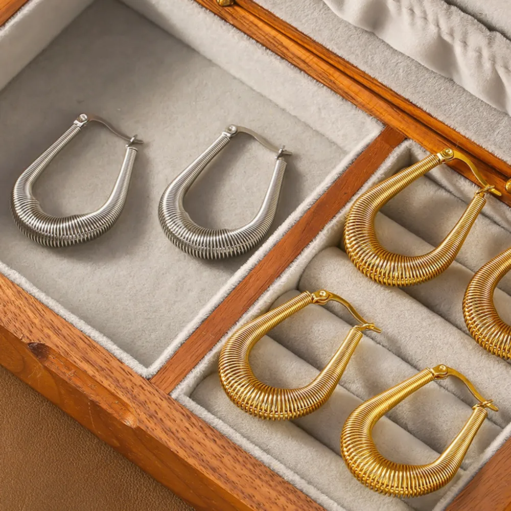 Titanium Steel U Shape Earrings, image 6