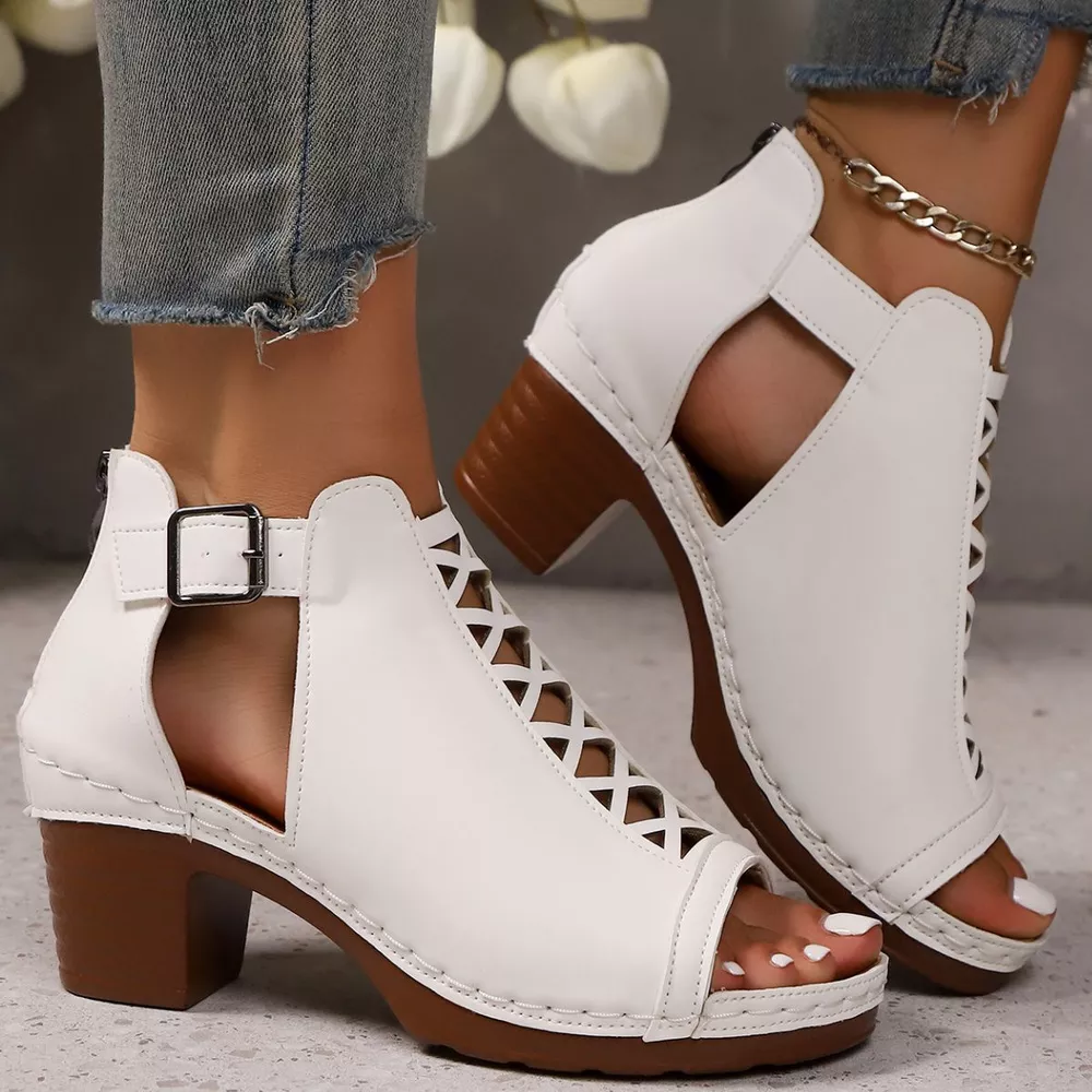 Open Toe Block Heels Sandals, image 5