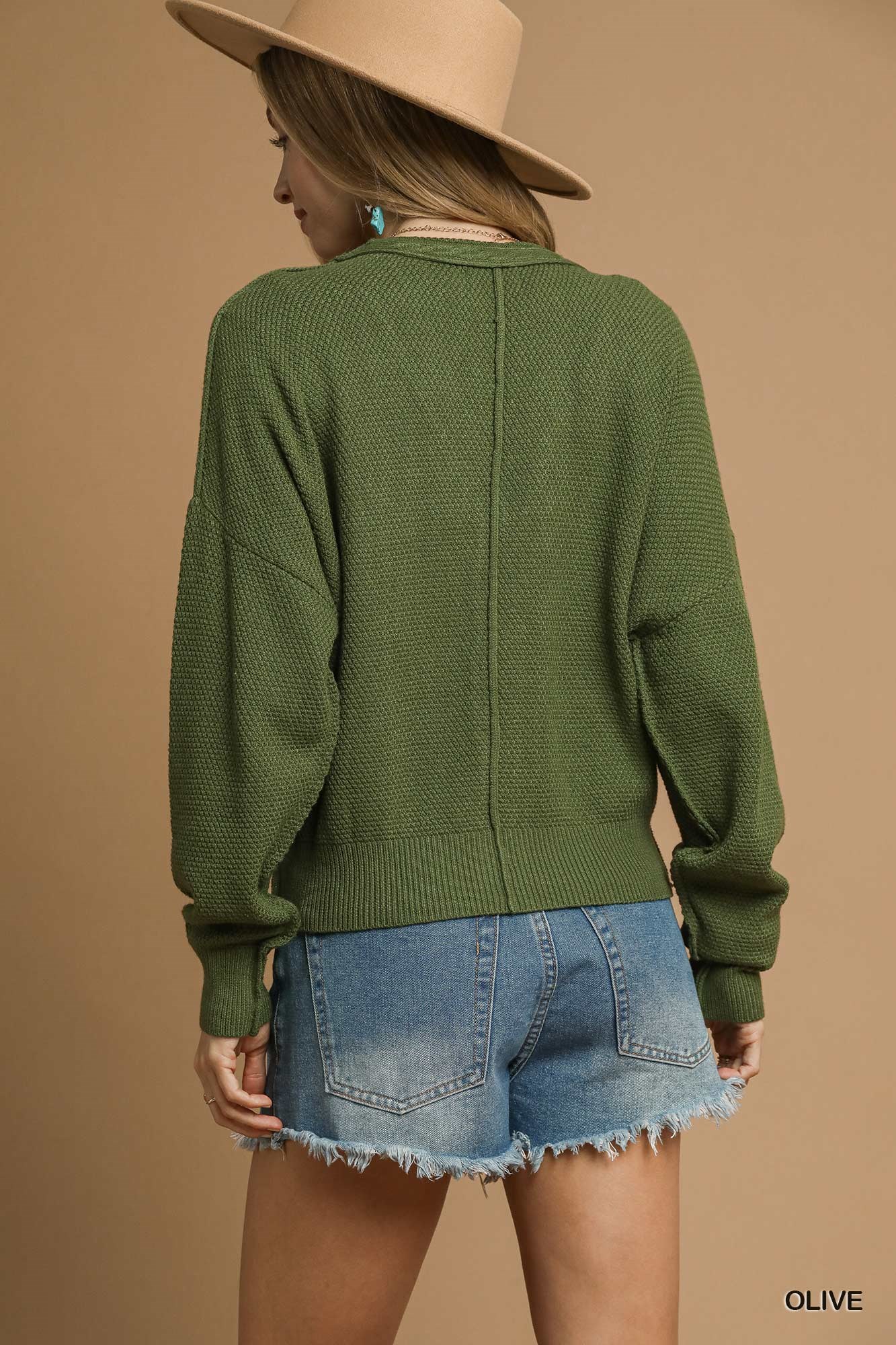 Chunky Cable Knit V-Neck Button-Up Cardigan, image 3