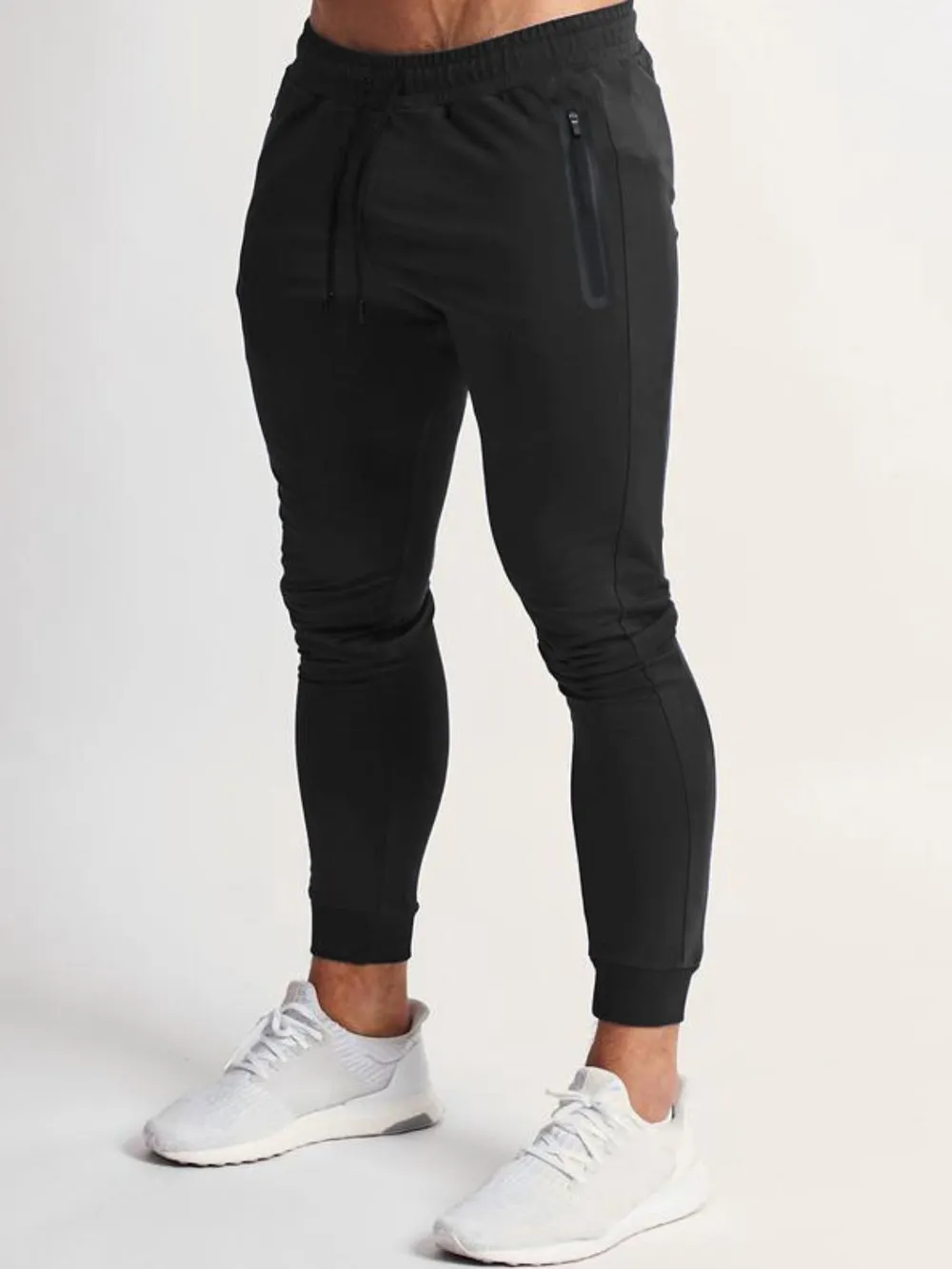 Men's Full Size Drawstring Pants with Pockets Plus Size