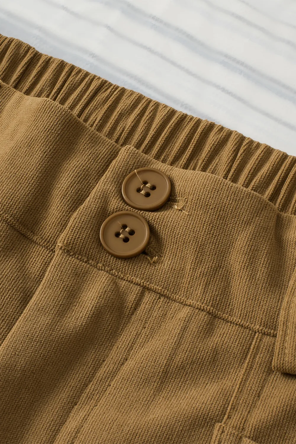 Half Elastic Waist Straight Pants, image 22