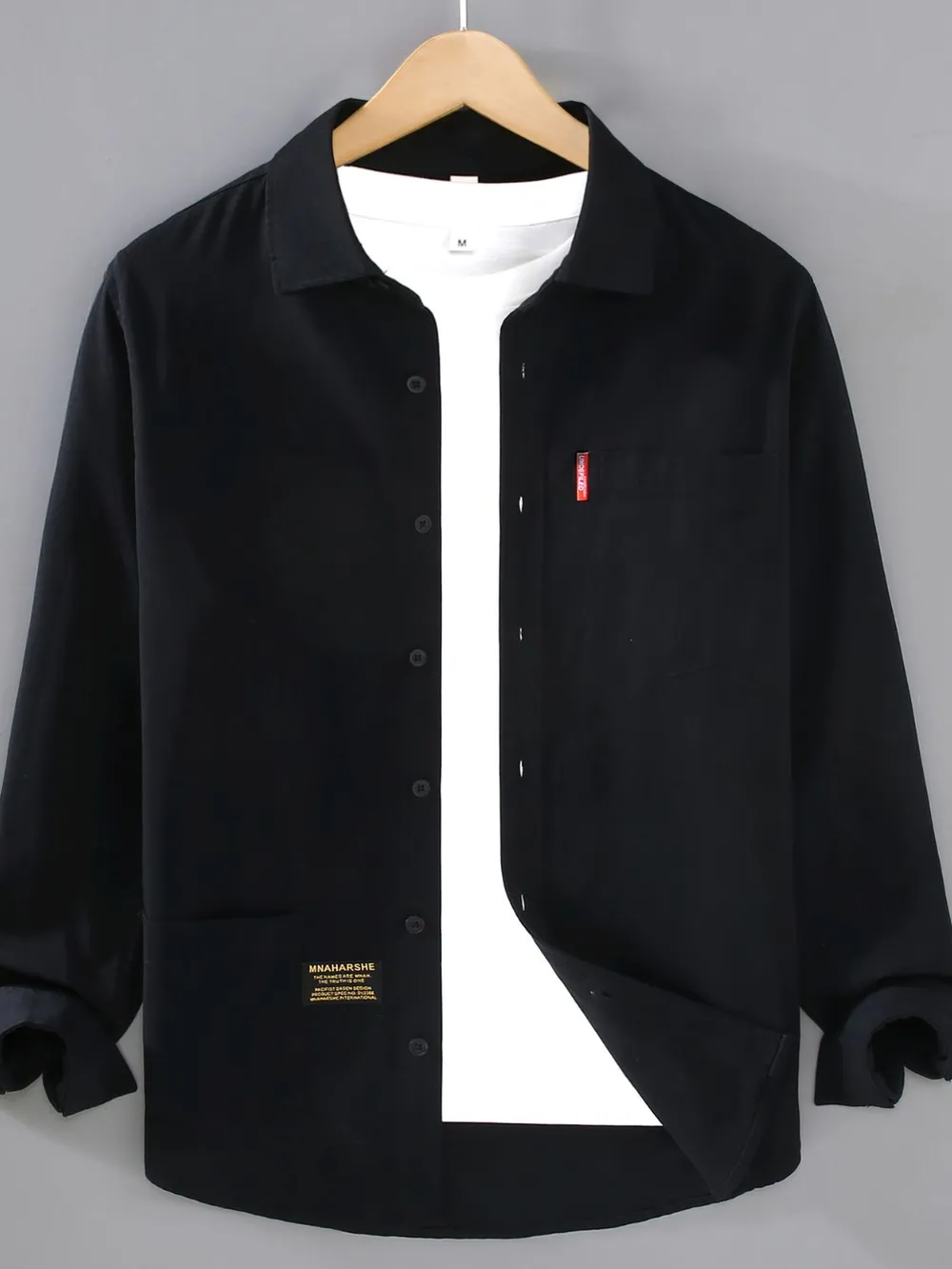 Men's Plus Size Button Up Long Sleeve Shirt