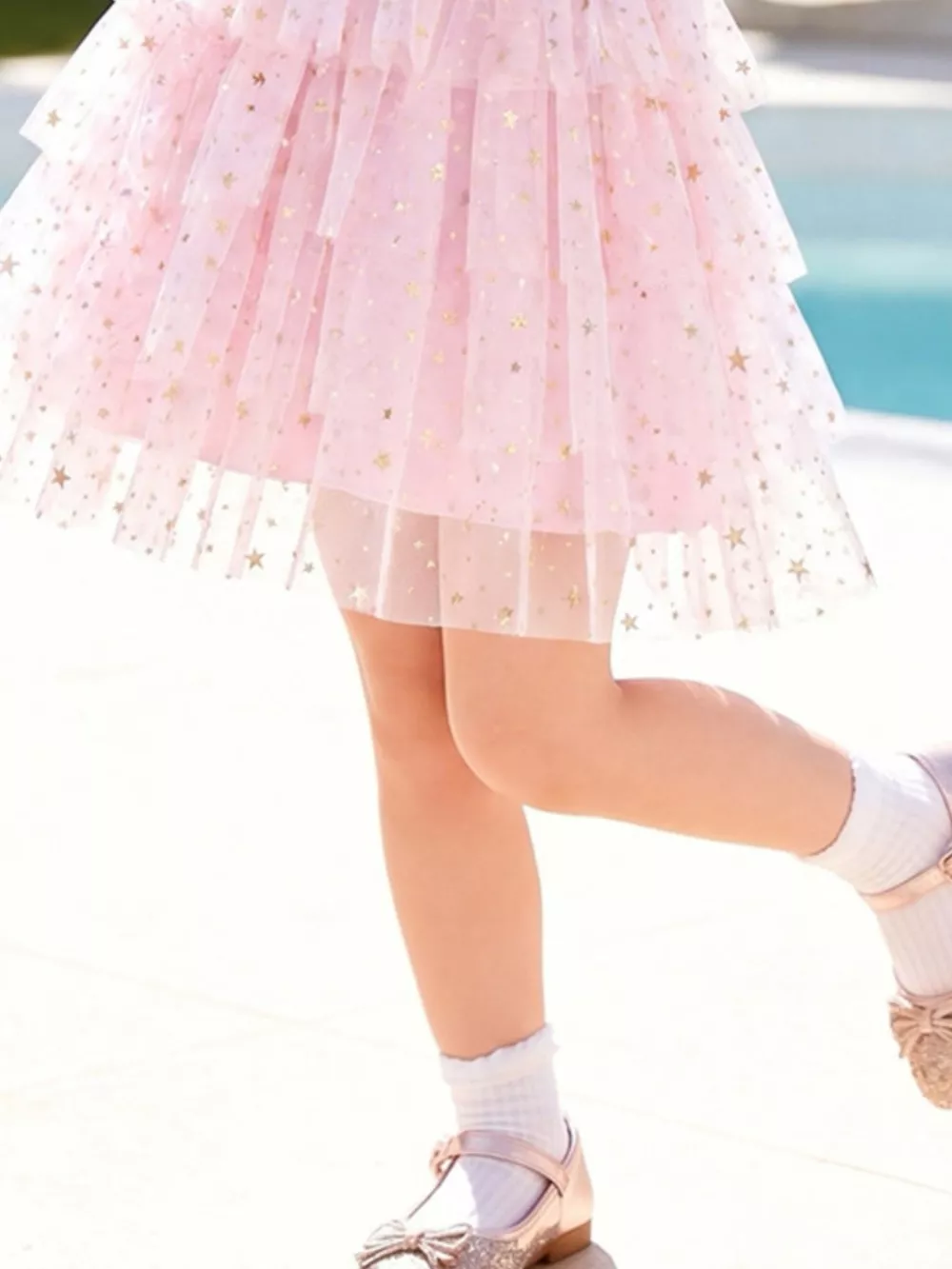 Children's Long Sleeve Tulle Layered Dress, image 4
