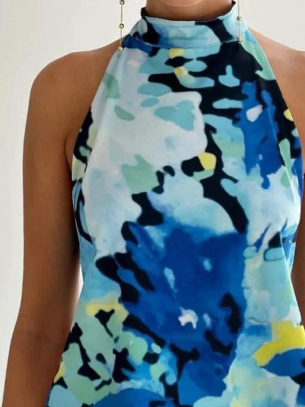 Backless Printed Halter Neck Tank, image 20