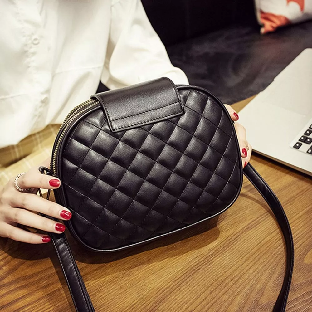 Quilted Turn-Lock Crossbody Bag, image 5