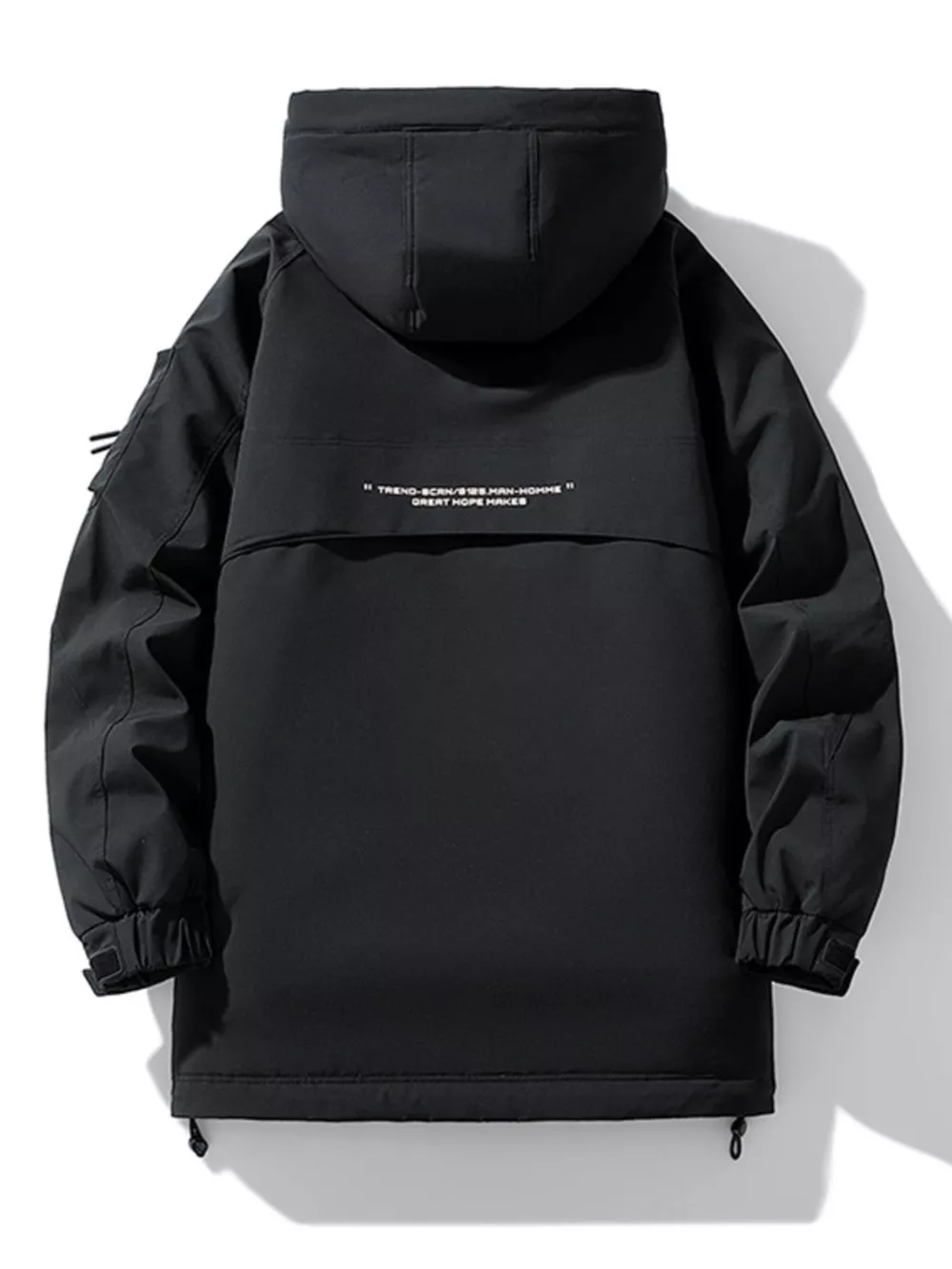 Men's Plus Size Urban Style Hooded Winter Padded Jacket, image 3