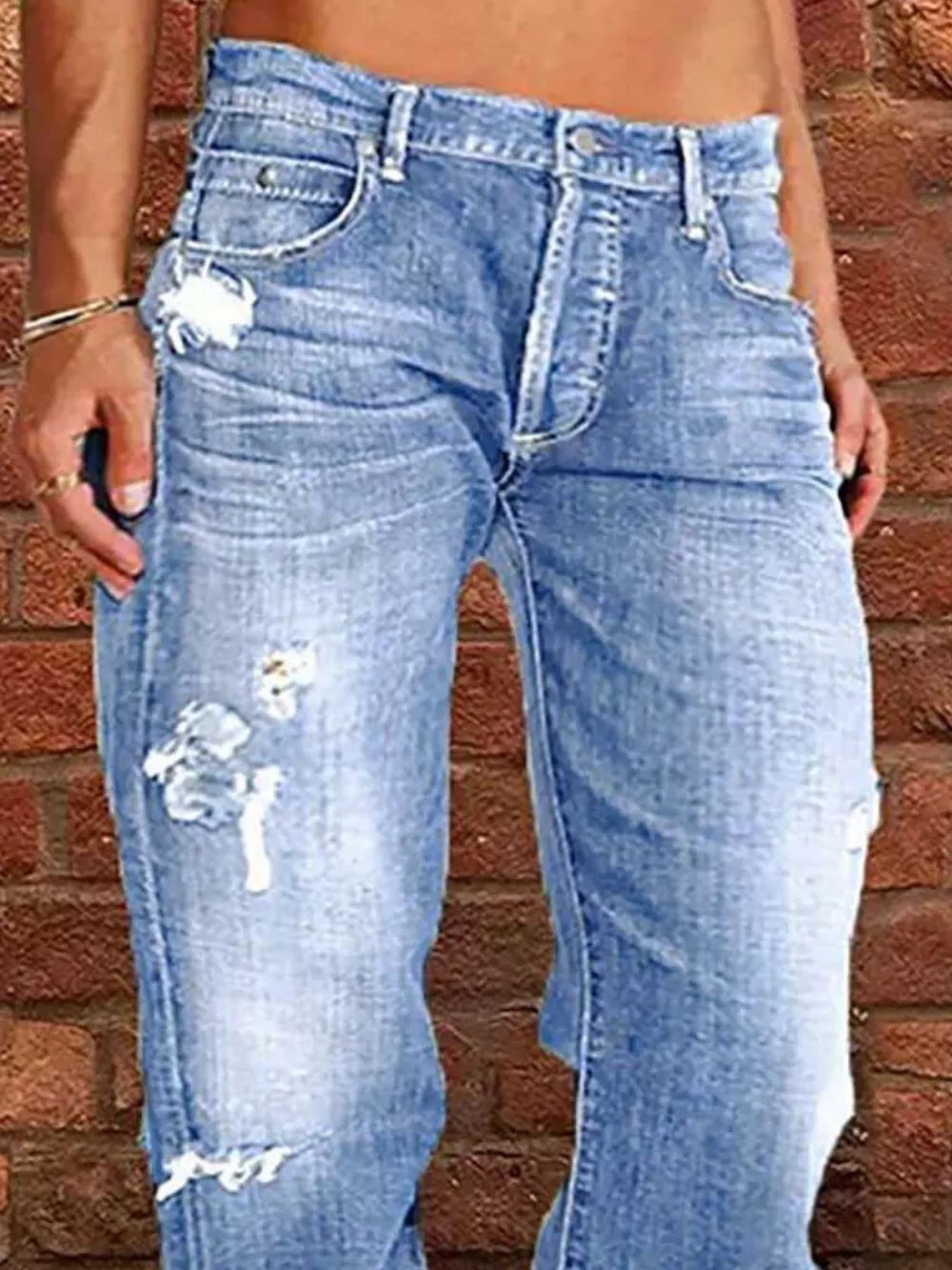 Distressed Loose Fit Jeans, image 2