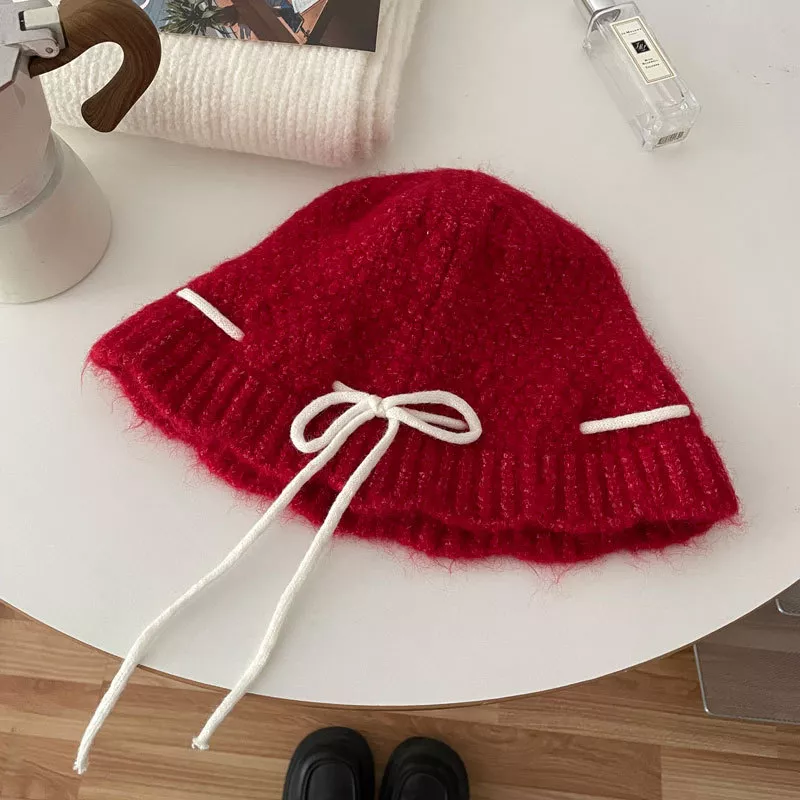 Drawstring Knitted Hat, image 3