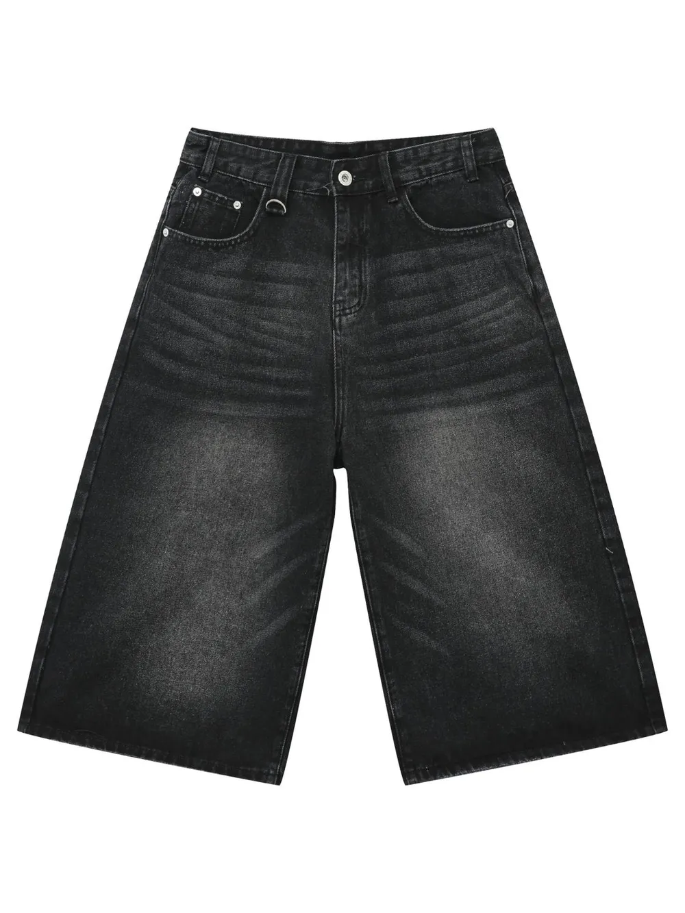 Men's Wide Leg Denim Shorts, image 8