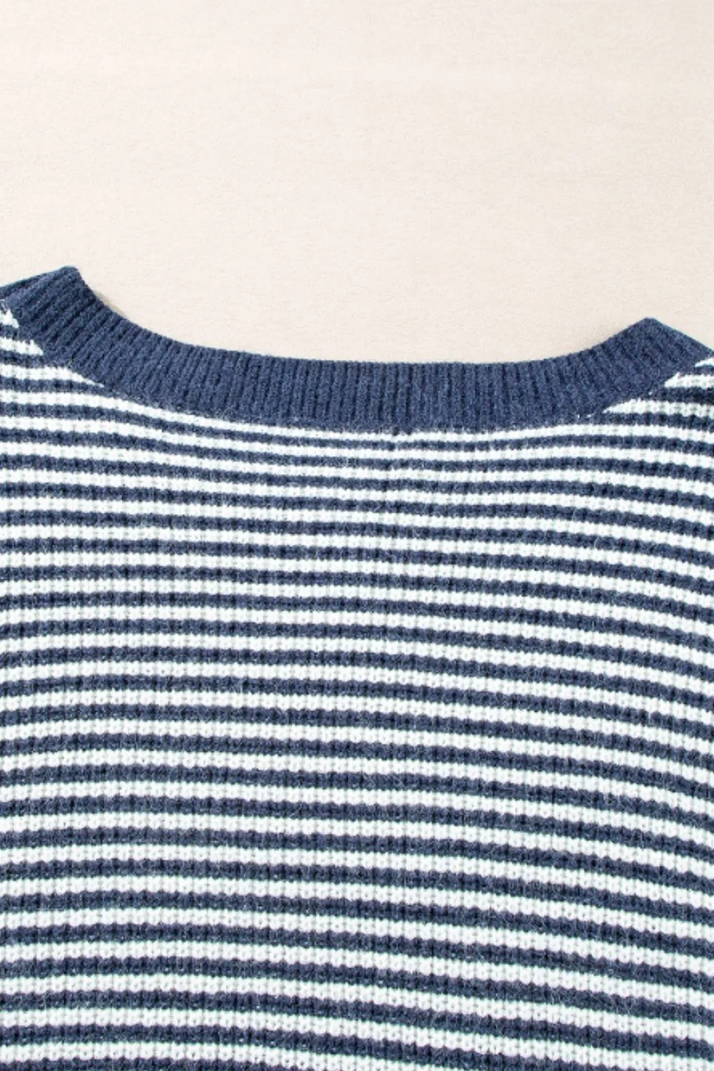 Striped Boat Neck Long Sleeve Sweater, image 7