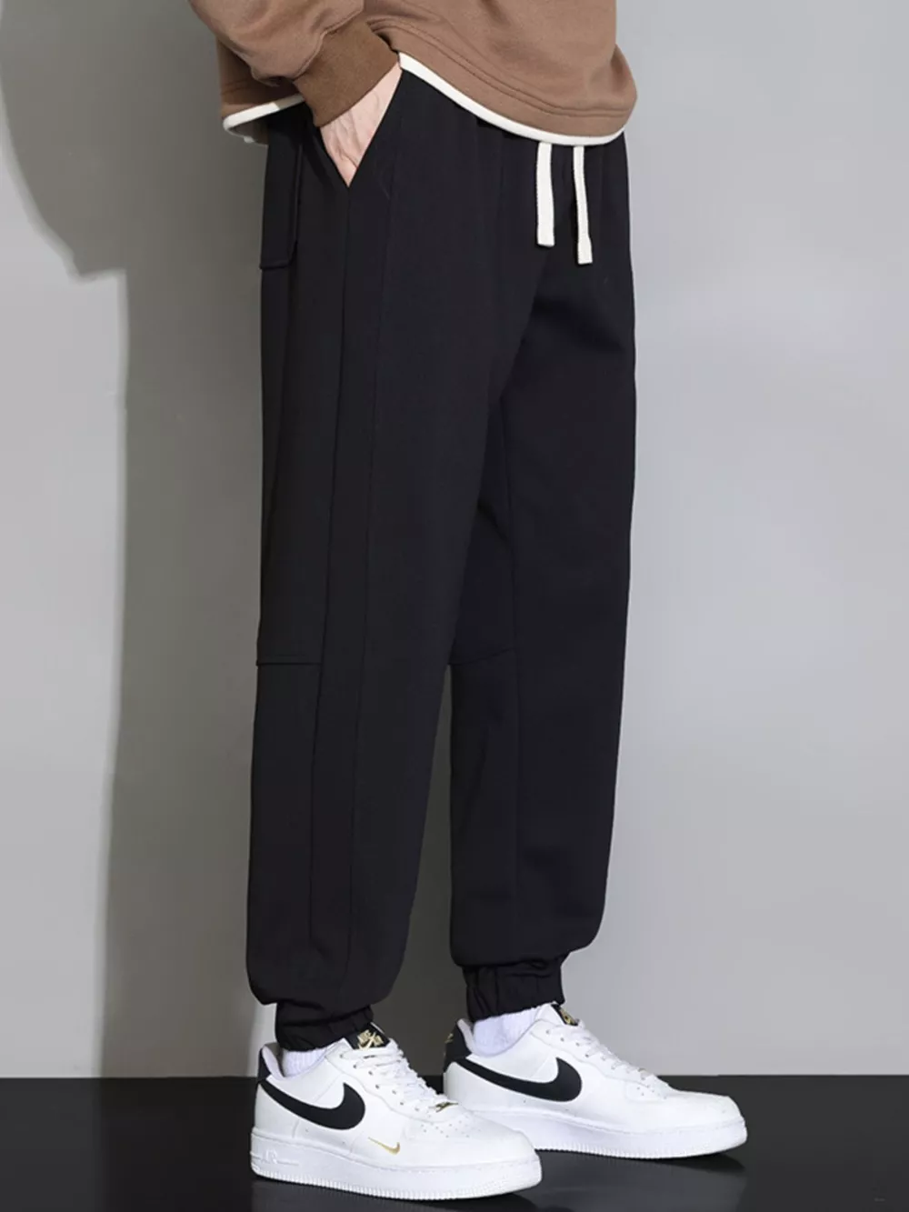 Men's Plus Size Casual Jogger Pants with Drawstring, image 2