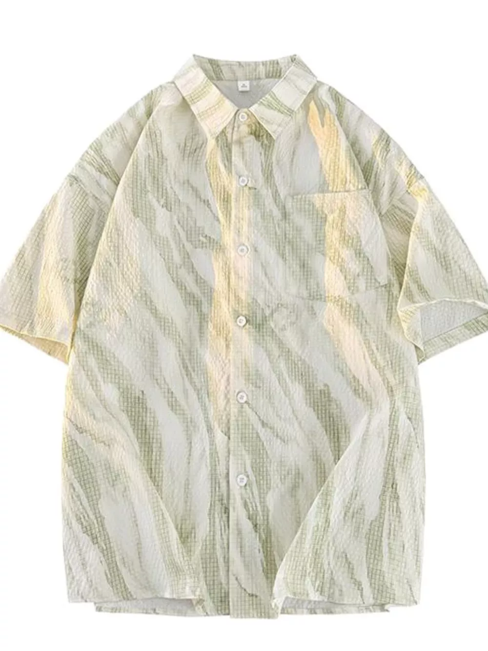 Men's Plus Size Button Up Short Sleeve Shirt, image 5
