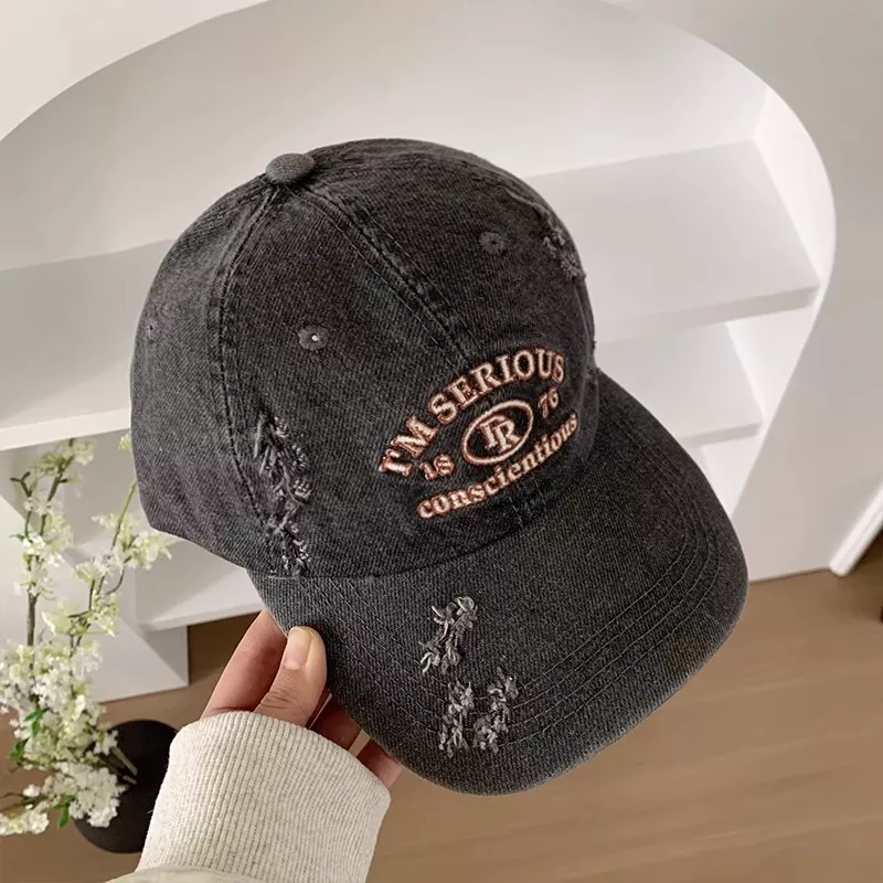Embroidered Distressed Baseball Cap, image 8