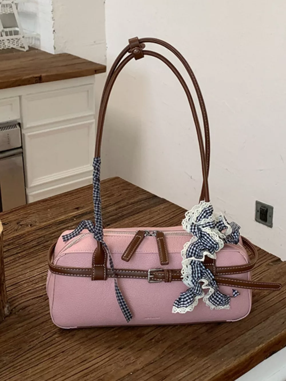 Decorative Buckle Shoulder Bag, image 5