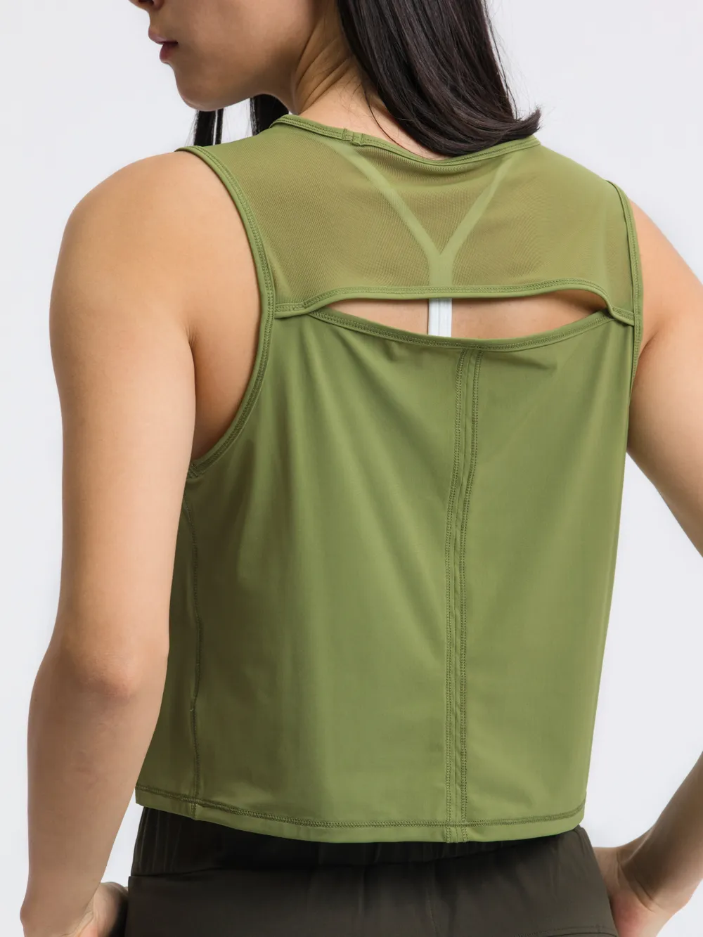 Round Neck Cropped Active Tank, image 25