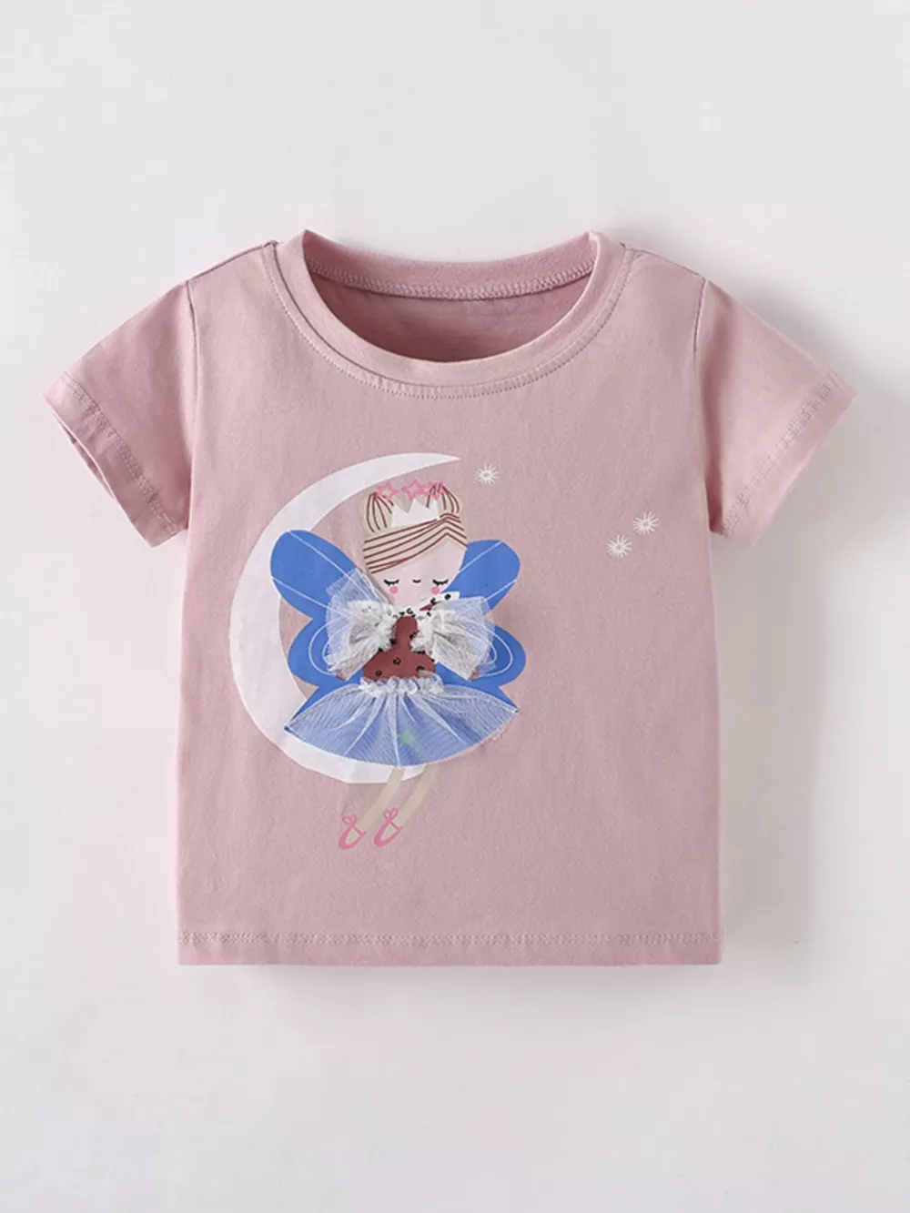 Children's Cute Fairy Graphic Short Sleeve T-Shirt