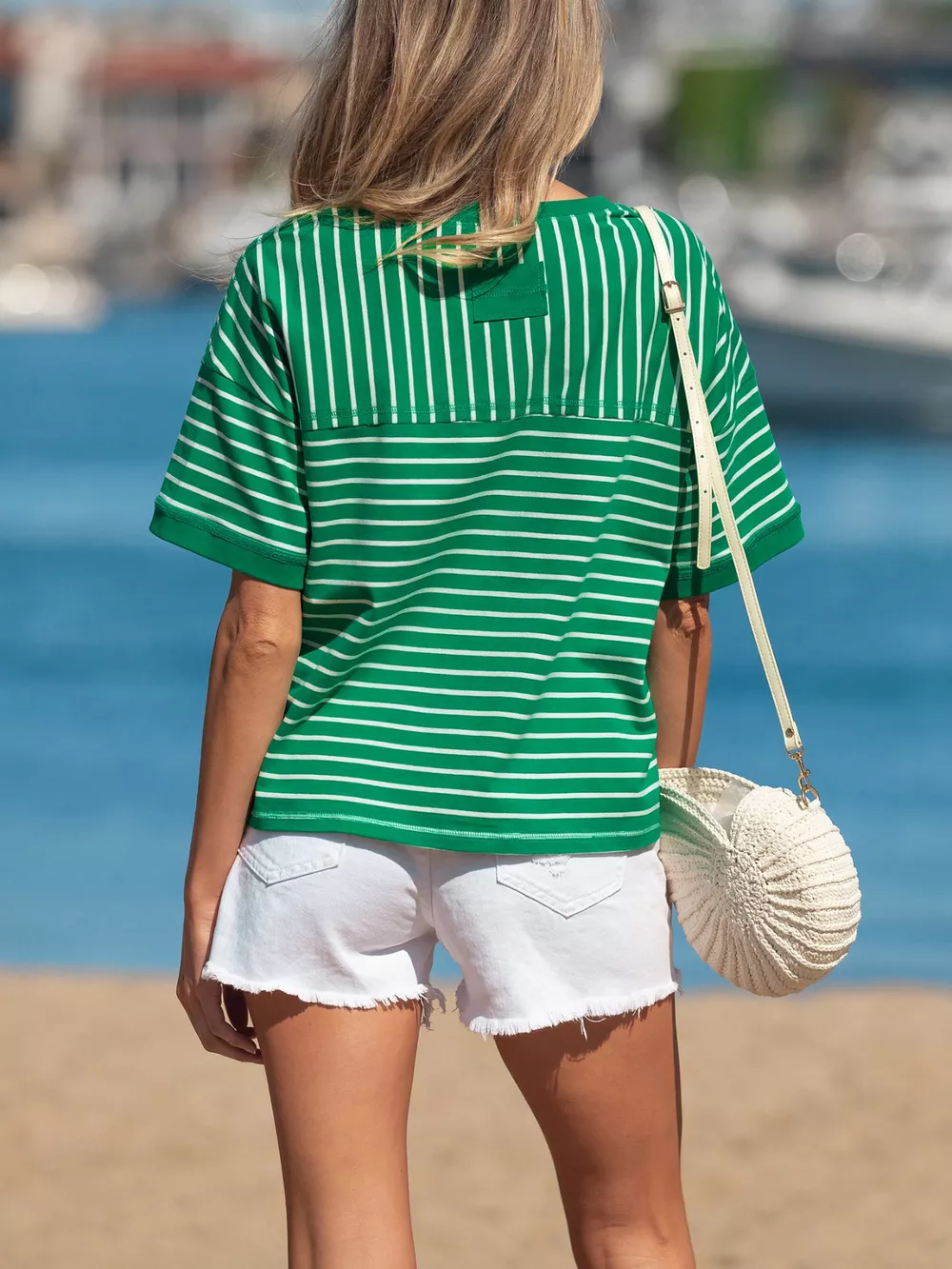 Striped Short Sleeve Relaxed-Fit T-Shirt, image 3