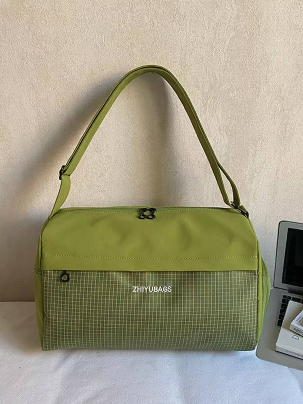 Plaid Oxford Cloth Travel Bag, image 5