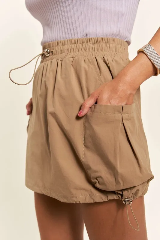 Drawstring Skort with Pockets, image 5