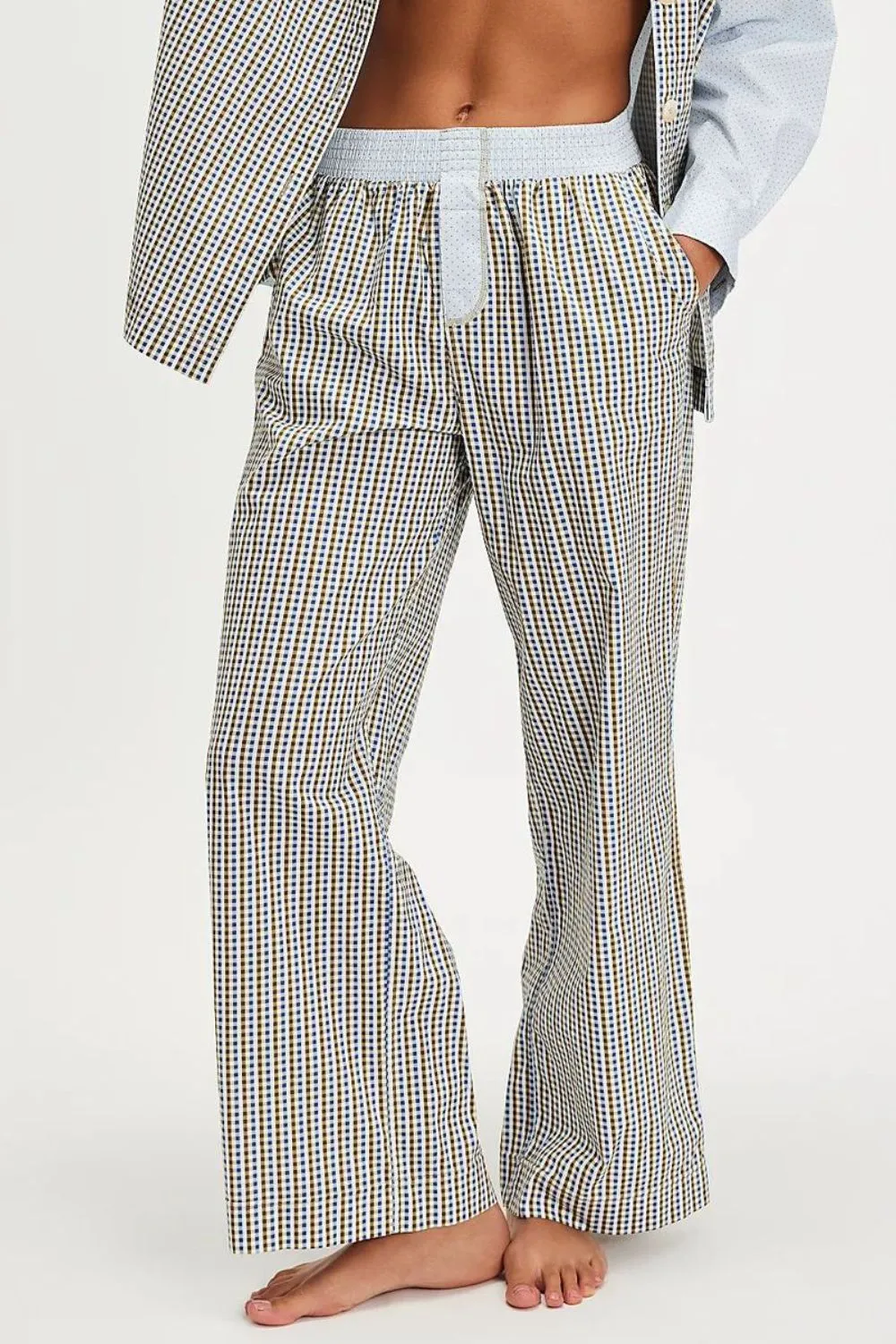 Elastic Waist Wide Leg Pants