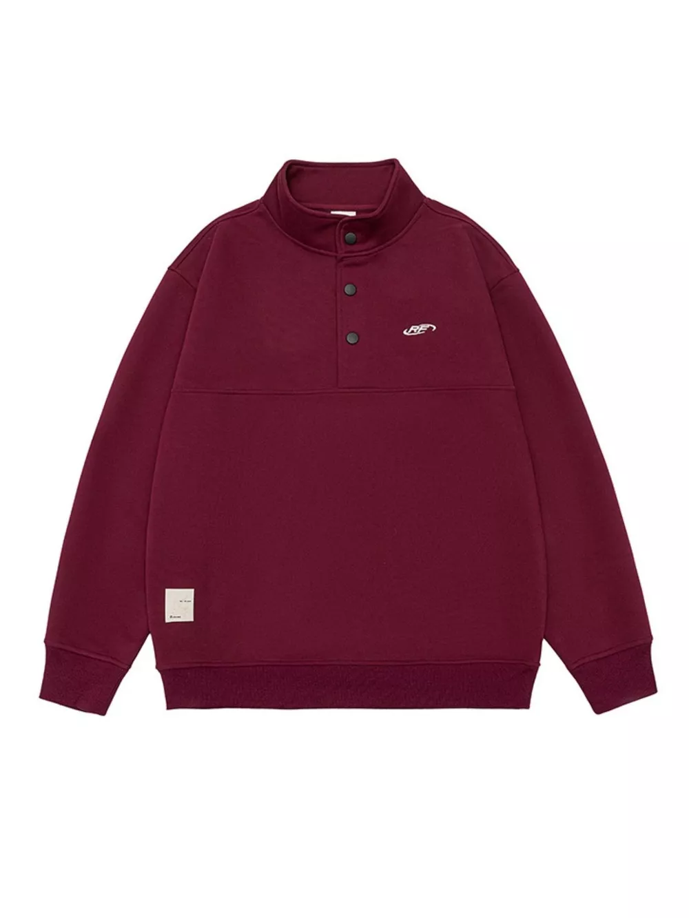 Men's Plus Size Button Detail Long Sleeve Sweatshirt, image 7