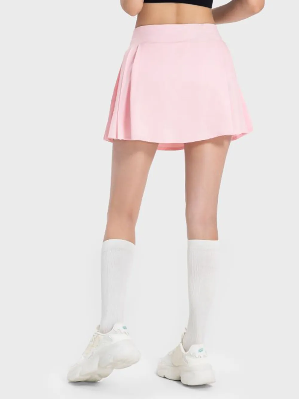 Pleated Detail Mid-Rise Waist Active Skirt, image 8