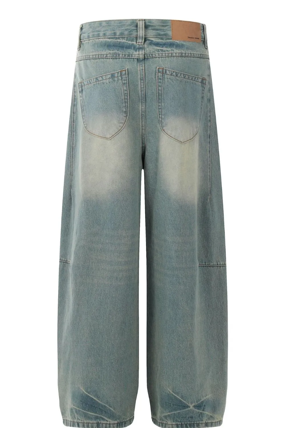 Men's Faded Wide Leg Jeans, image 2