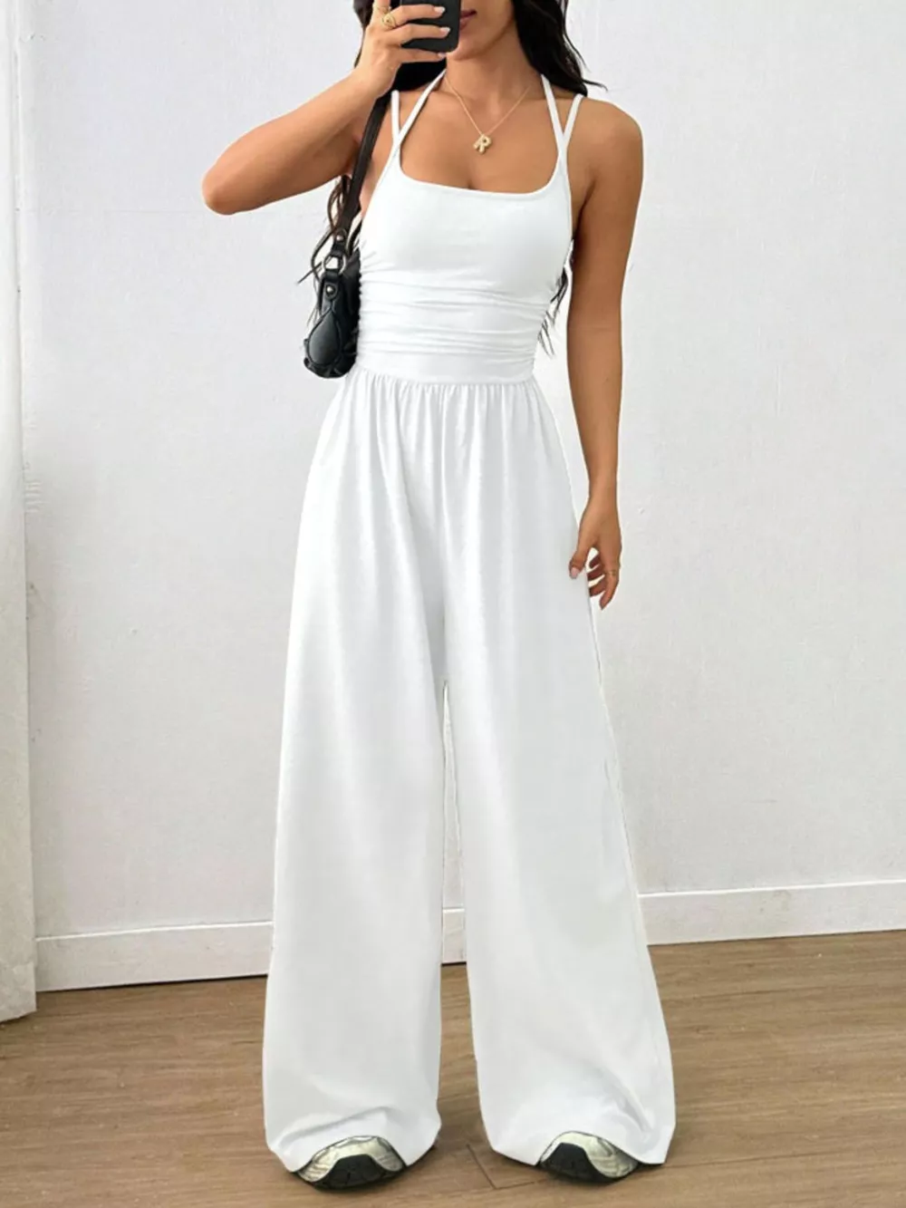 Spaghetti Strap Wide-Leg Jumpsuit, image 24