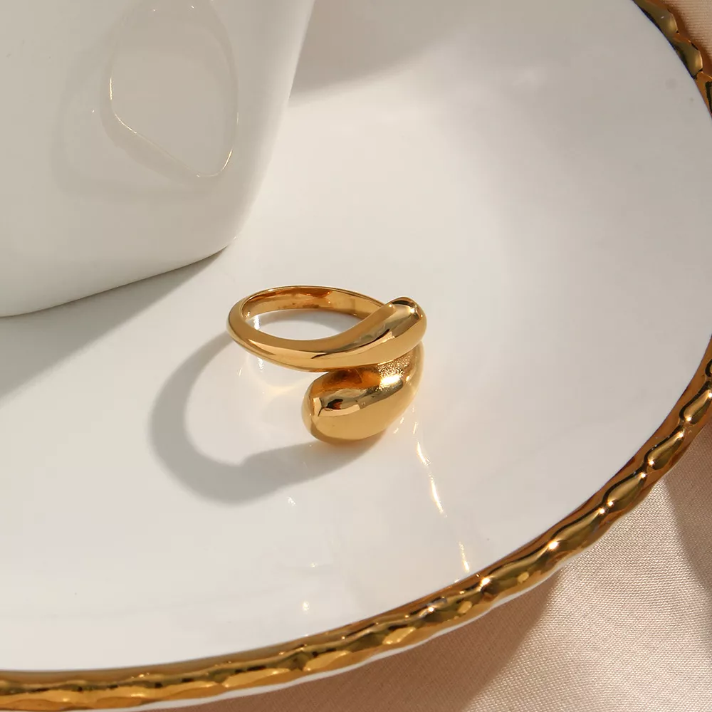 18K Gold-Plated Bypass Ring, image 6