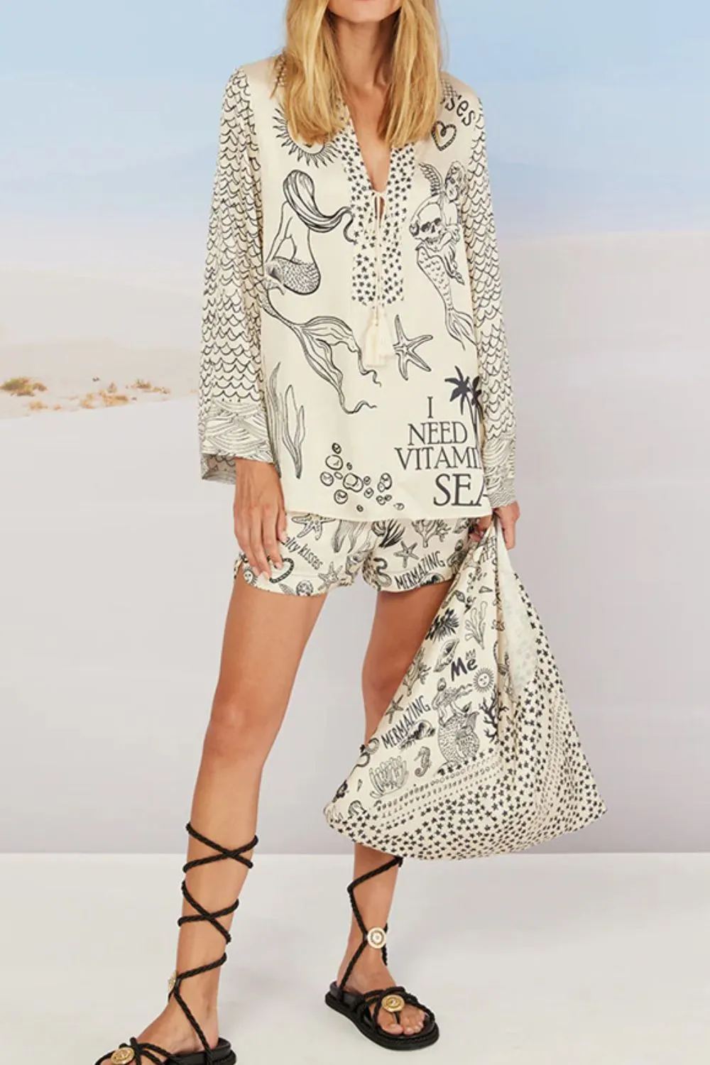 Nautical Print Top and Shorts Set, image 7