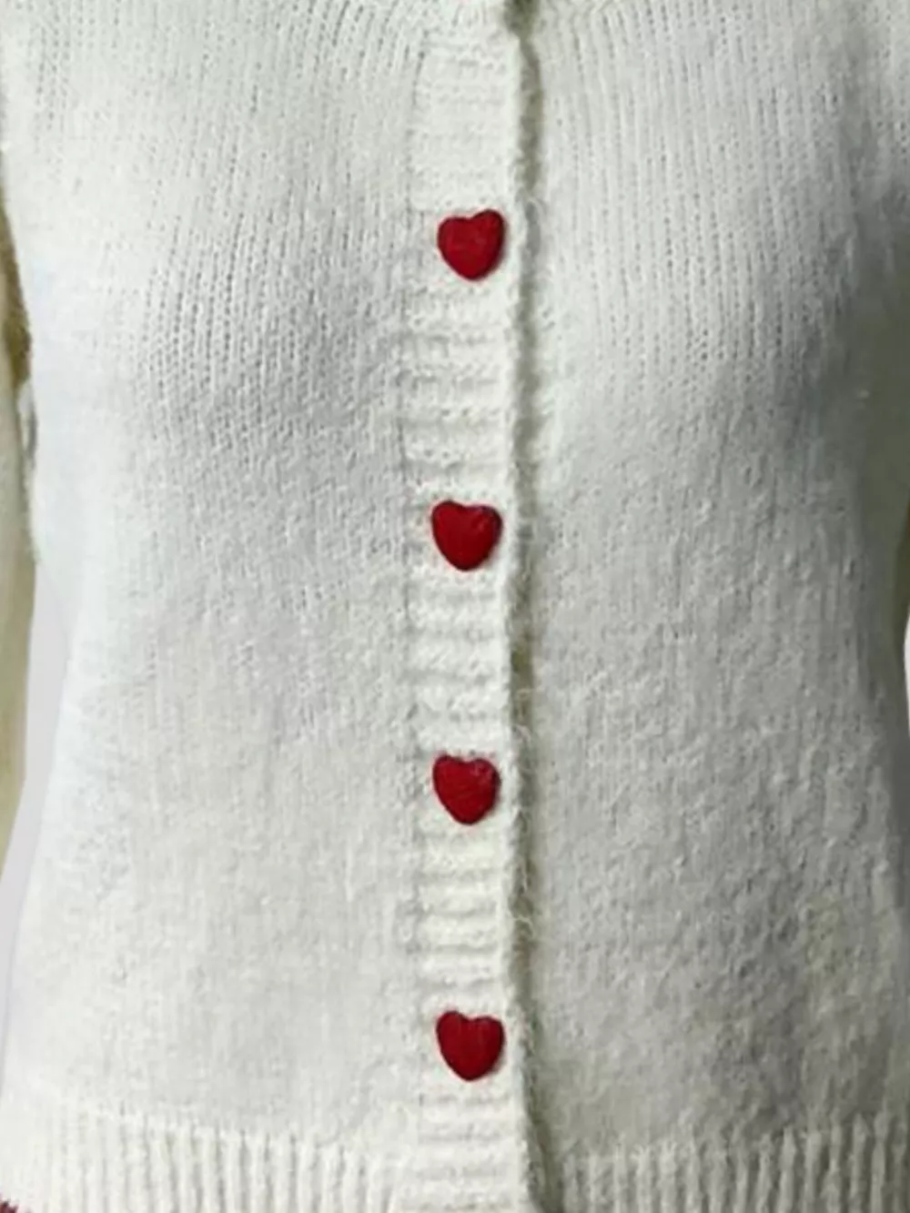 Heart Button Up Knit Cardigan, image 2
