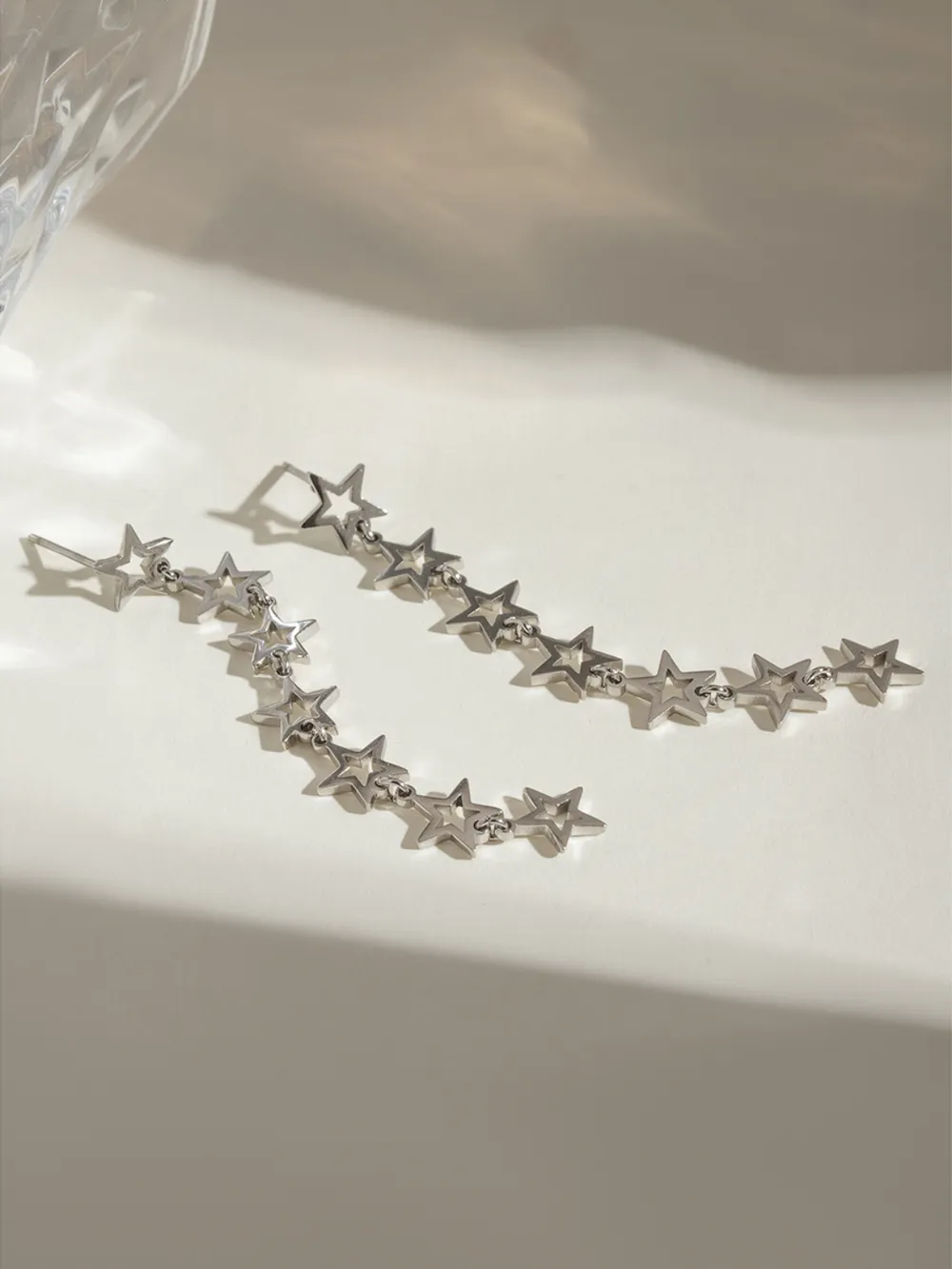 Stainless Steel Cutout Star Earrings, image 6