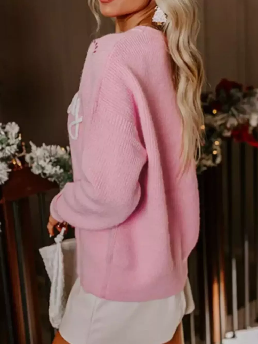 Merry Candy Cane Christmas Crew Neck Sweater, image 4